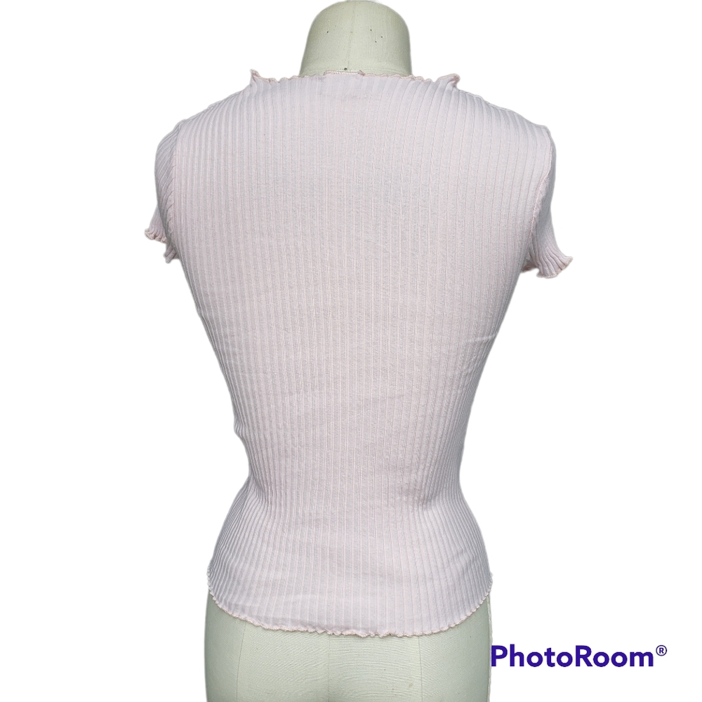 Light Pink Zara Girls' Ribbed Tee - Picture 4 of 5